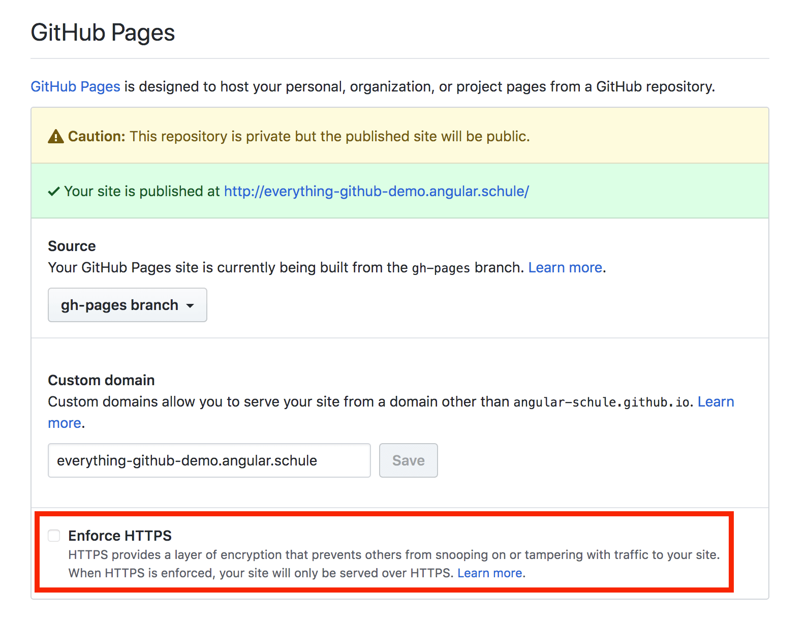 Screenshot HTTPS GitHub